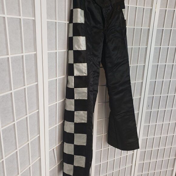 NWOT Girlyz Women's Motor Cross Checkered Pants Size 8 - Picture 3 of 8